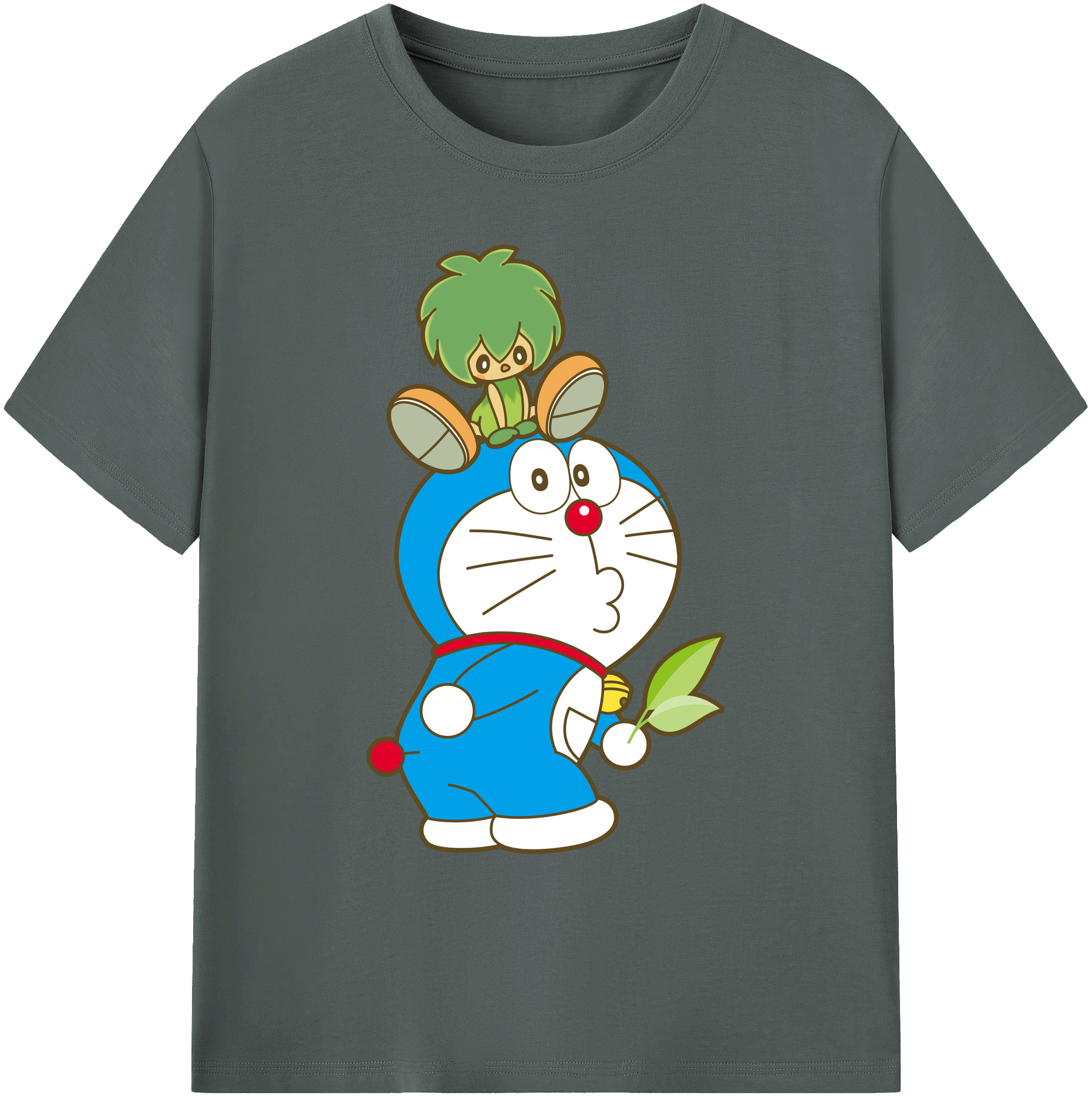 （画像用） ドラえもん Doraemon 綿100％ メンズ半袖Tシャツ｜肌触りやわらか＆通気性